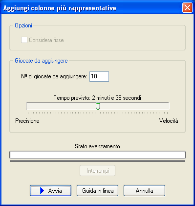 Schermata della riduzione aggiungi giocate rappresentative Schermata della riduzione aggiungi giocate rappresentative